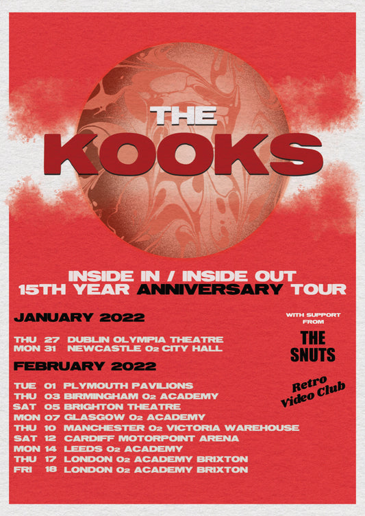 The Kooks 2022 Tour Poster